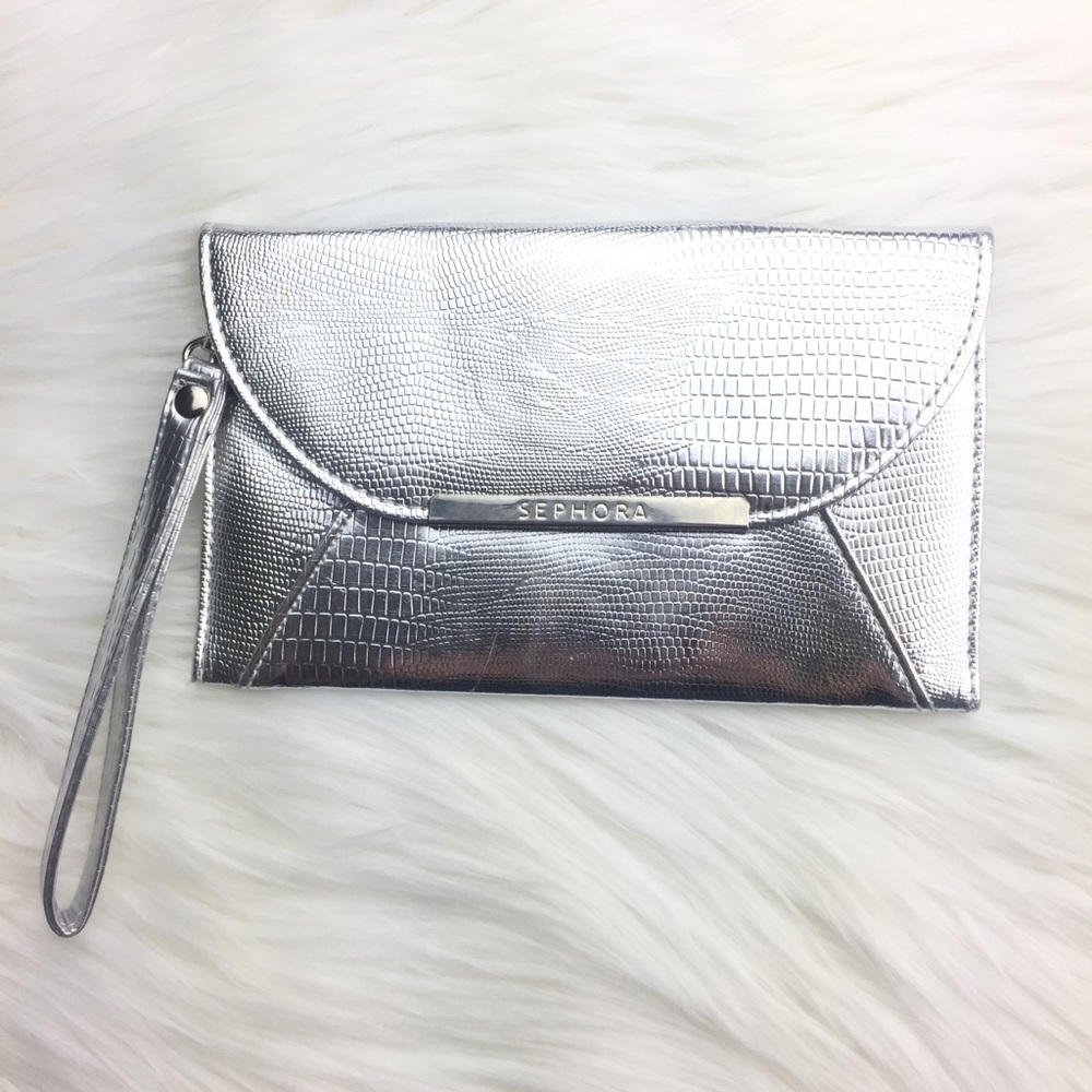 Sephora Silver Makeup Bag